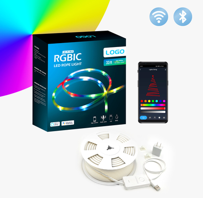 APP Controlled Flexible Led Neon Light WiFi BLE RGBIC Led Light Strip 10M