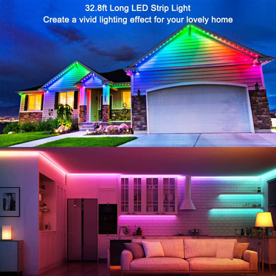 32 Ft Dimmable Cob LED Strip RGB Strip RF Music Synchronization