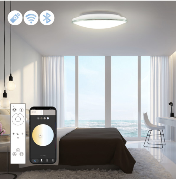 Adjustable Smart LED Panel Light RF CE JAP Remote Wireless Control 3800lm
