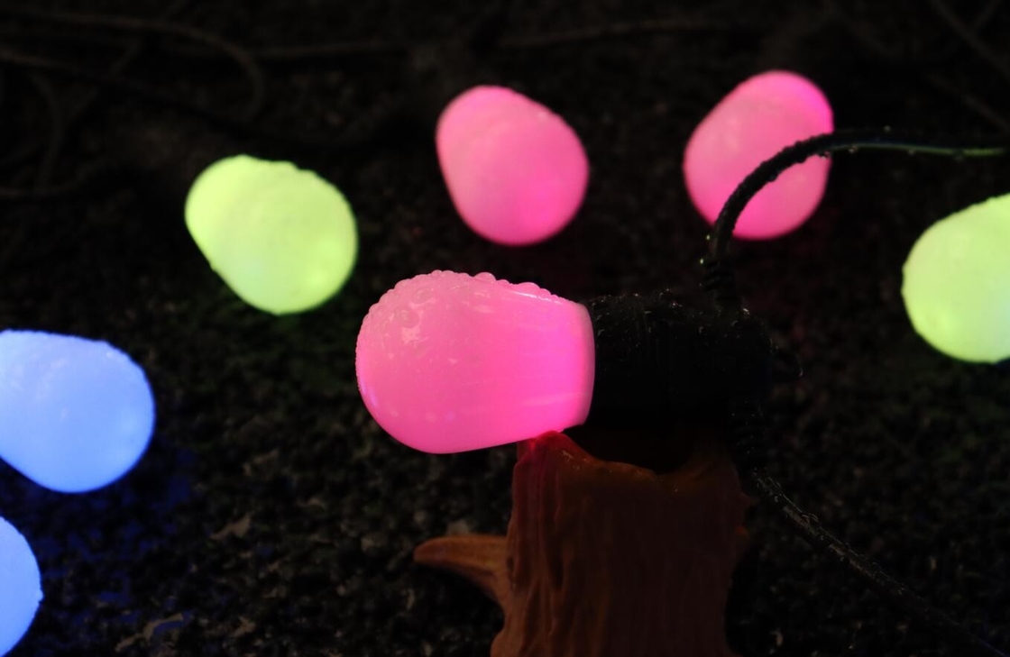 RGB Remote Control Patio Lights Christmas Decoration 24 Ft Outdoor String Lights